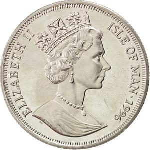 Isle of Man / One Crown 1996 Gramophone - obverse photo