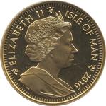 Isle of Man / Gold Ounce 2016 Angel / Queen's Birthday privy mark - obverse photo