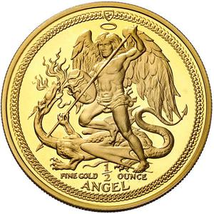 Isle of Man / Gold Half Ounce 1986 Angel - reverse photo