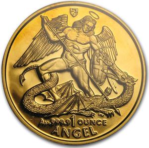Isle of Man / Gold Ounce 2007 Angel - reverse photo
