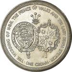 One Crown 1981 Royal Wedding: Photo Coin, Isle of Man, One Crown 1981 Royal Wedding / thumbnail