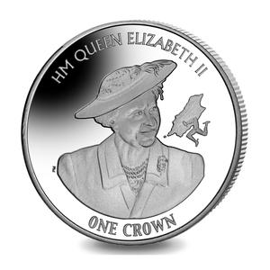 Isle of Man / One Crown 2016 Queen's 90th Birthday - reverse photo