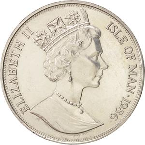 Isle of Man / One Crown 1986 Prince Andrew Wedding - Portraits - obverse photo