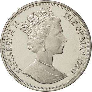 Isle of Man / One Crown 1990 Football World Cup - Palermo - obverse photo