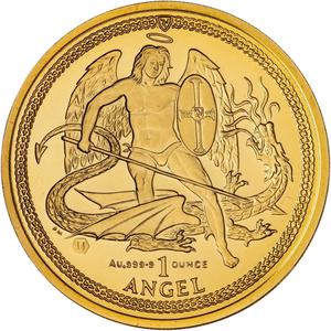 Isle of Man / Gold Ounce 2008 Angel - reverse photo