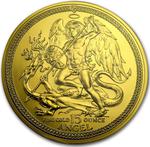 Isle of Man / Gold Fifteen Ounces 1987 Angel - reverse photo