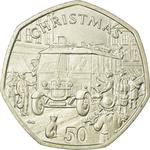 Fifty Pence 1987 Christmas: Photo Coin, Isle of Man, Fifty Pence 1987 Christmas / thumbnail