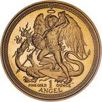 Isle of Man / Gold Ounce 1985 Angel - reverse photo