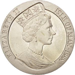 Isle of Man / One Crown 1988 Steam Navigation - obverse photo