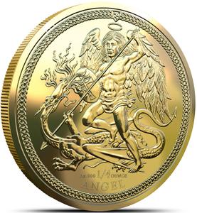 Isle of Man / Gold Quarter Ounce 2024 Angel - reverse photo