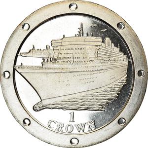 Isle of Man / One Crown 2004 Queen Mary II - reverse photo