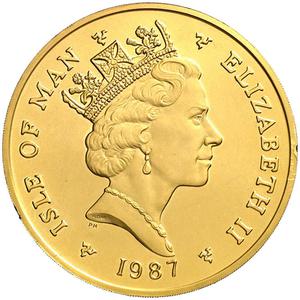 Isle of Man / Gold Five Ounces 1987 Angel - obverse photo