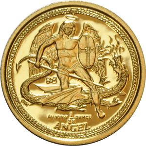 Isle of Man / Gold Twentieth-Ounce 2008 Angel - reverse photo
