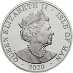 Silver Five Ounces 2020 Angel: Photo 2020 Isle of Man 5oz .999 Silver Proof Angel, Anniversary Edition / thumbnail