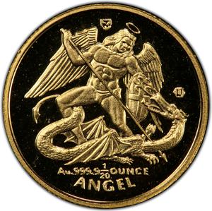 Isle of Man / Gold Twentieth-Ounce 1999 Angel - reverse photo