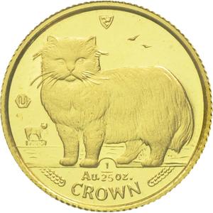 Isle of Man / Gold Twenty-fifth-Ounce 1989 Crown - reverse photo