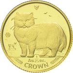 Isle of Man / Gold Twenty-fifth-Ounce 1989 Crown - reverse photo
