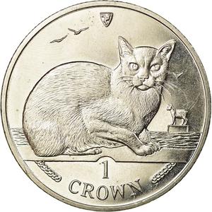 Isle of Man / One Crown 1996 - reverse photo