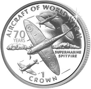 Isle of Man / One Crown 2006 Spitfire 70th Anniversary - reverse photo