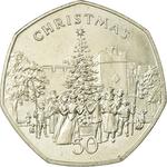 Fifty Pence 1982 Christmas: Photo Coin, Isle of Man, Fifty Pence 1982 Christmas / thumbnail