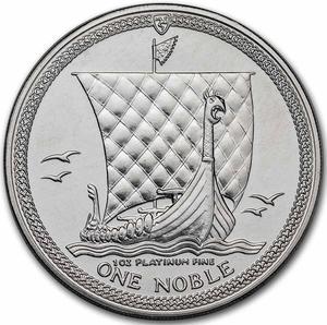 Isle of Man / Platinum Ounce 1985 Noble - reverse photo