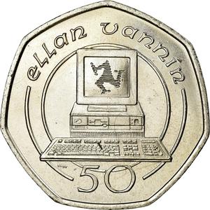 Isle of Man / Fifty Pence 1988 - reverse photo