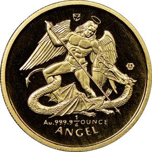 Isle of Man / Gold Quarter Ounce 1996 Angel - reverse photo