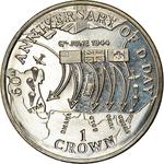 Isle of Man / One Crown 2004 Anniversary of D-Day - reverse photo