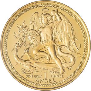 Isle of Man / Gold Ounce 2014 Angel - reverse photo