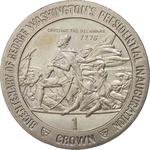 One Crown 1989 George Washington: Photo Coin, Isle of Man, One Crown 1989 George Washington / thumbnail