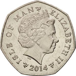 Isle of Man / Fifty Pence 2014 Tourist Trophy - obverse photo