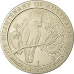 One Crown 1988 Australia - Cockatoo: Photo Coin, Isle of Man, One Crown 1988 Australia / thumbnail