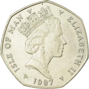 Isle of Man / Fifty Pence 1987 Christmas - obverse photo