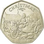 Fifty Pence 1988 Christmas: Photo Coin, Isle of Man, Fifty Pence 1988 Christmas / thumbnail
