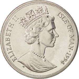 Isle of Man / One Crown 1994 Zeppelin - obverse photo