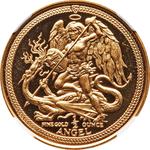 Isle of Man / Gold Half Ounce 1985 Angel - reverse photo