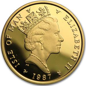 Isle of Man / Gold Quarter Ounce 1987 Angel - obverse photo
