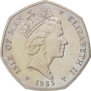 Isle of Man / Fifty Pence 1985 Christmas - obverse photo