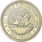 One Crown 1986 Football World Cup - Goal: Photo Coin, Isle of Man, One Crown 1986 Football World Cup - Goal / thumbnail