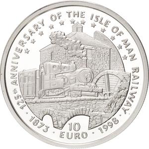 Isle of Man / Ten Euro 1998 Railway - reverse photo
