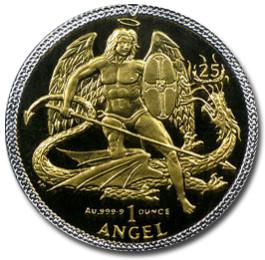 Isle of Man / Bimetallic (Gold / Silver) Ounce 2008 Angel - reverse photo