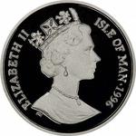 Platinum Quarter Ounce 1996 Noble: Photo 1996 Manx Quarter Ounce Platinum Noble with Hologram / thumbnail