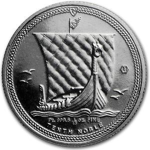Isle of Man / Platinum Tenth-Ounce 2016 Noble - reverse photo