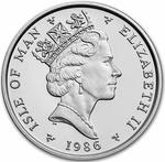 Platinum Tenth-Ounce 1986 Noble: Photo 1986 Isle of Man 1/10 oz Platinum Noble Proof / thumbnail