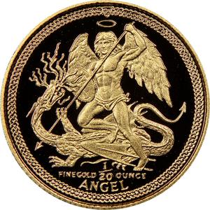 Isle of Man / Gold Twentieth-Ounce 1989 Angel - reverse photo