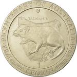 One Crown 1988 Australia - Tasmanian Devil: Photo Coin, Isle of Man, One Crown 1988 Australia - Tasmania / thumbnail
