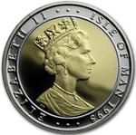 Bimetallic (Gold / Platinum) Quarter Ounce 1995 Angel: Photo 1995 Isle of Man Platinum/Gold Proof Angel / thumbnail