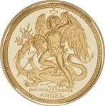 Isle of Man / Gold Twenty Ounces 1988 Angel - reverse photo