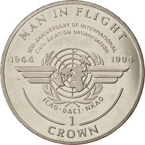Isle of Man / One Crown 1994 ICAO - reverse photo