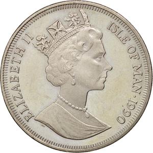 Isle of Man / One Crown 1990 Football World Cup - obverse photo